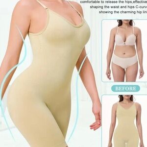 Seamless Shapewear Bodysuit in Beige